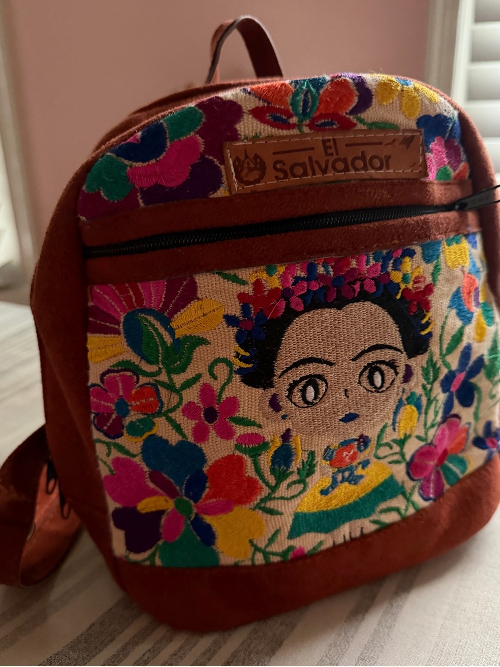 Embroidered Floral Mini Backpack from El Salvador — Multicolor - Picture 5 of 5